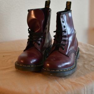 Burgundy Doc Marten Boots